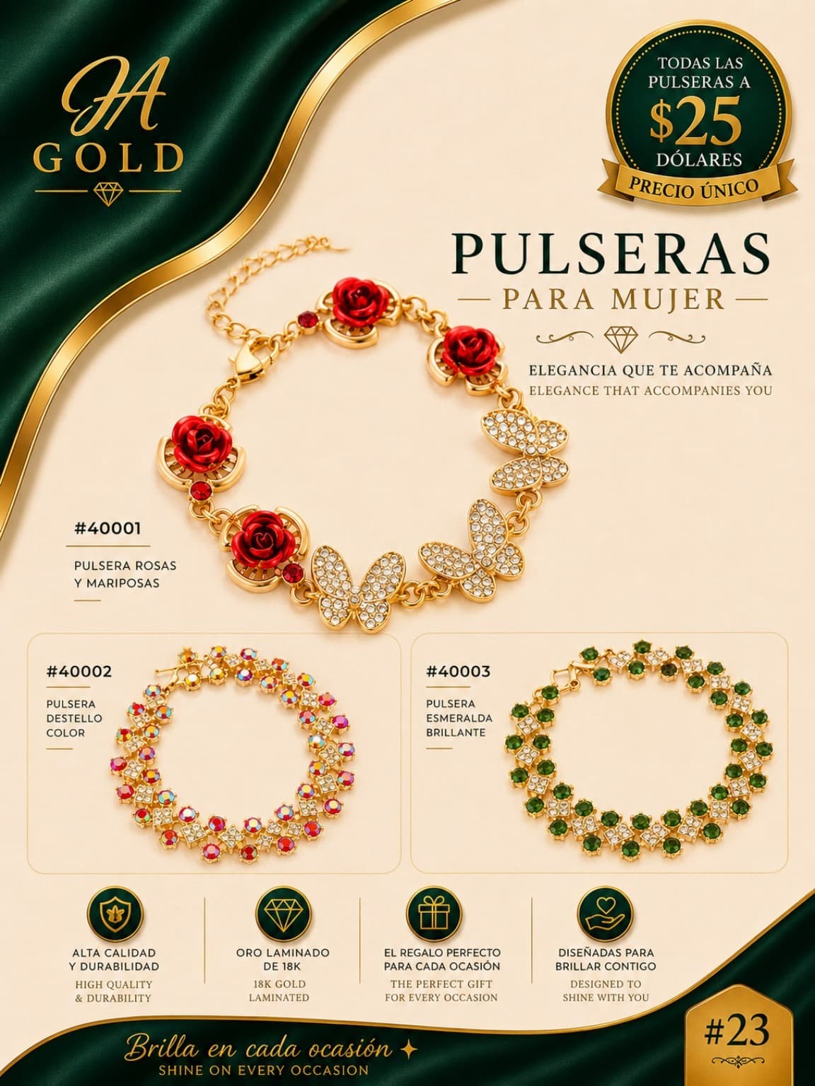 Pulseras para mujer JA GOLD