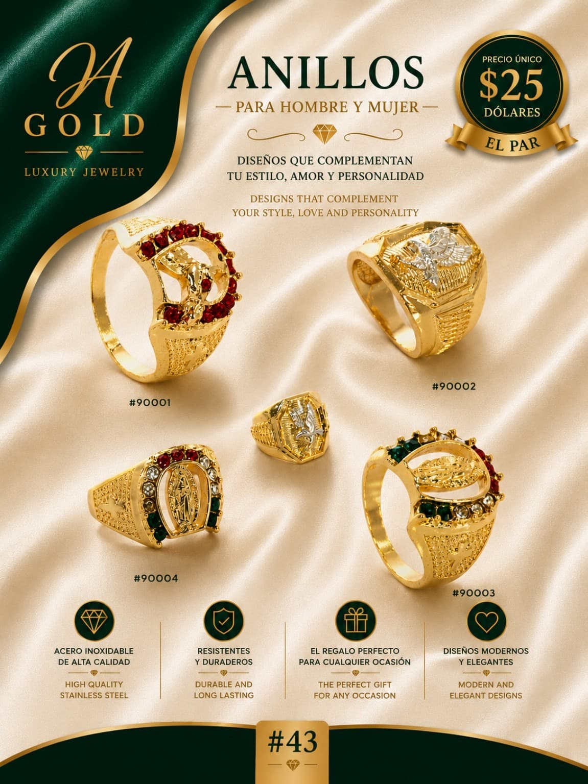 Anillos JA GOLD